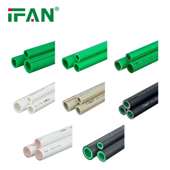 Ifan Piping Systems Tubo PPR in plastica pura ad alta pressione PN25 verde da 20-160 mm